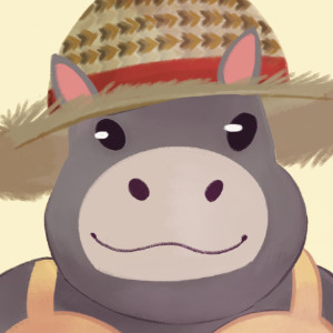 Barbara ist ein Nilpferd und lebt auf dem Hundert Hühner Hof Mug Shot vom Nilpferd Barbara