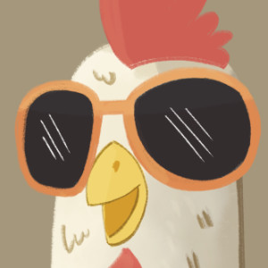 Henne Lisbeth mit ihrer übergroßen Brille Huhn mit riesiger Brille